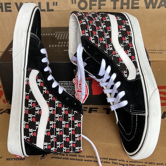 Vans Sk8-Hi The General I Love NY Black sneakers Men’s - Picture 12 of 16